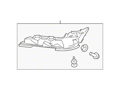 Ford Front Bumper Cover Trim Support without Wheel Opening Molding Holes; Passenger Side (15-17 F-150, Excluding Raptor)