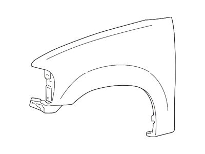 Ford Front Fender with Wheel Opening Molding Holes; Driver Side (97-03 F-150)