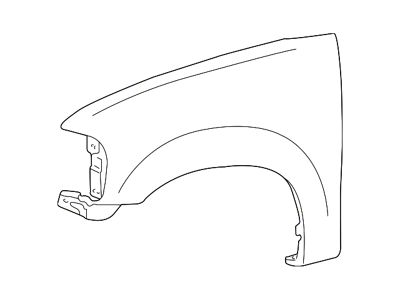 Ford Front Fender without Wheel Opening Molding Holes; Driver Side (04-08 F-150)