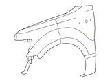 Ford Front Fender with Wheel Opening Molding Holes; Passenger Side (09-14 F-150, Excluding Raptor)
