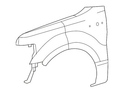 Ford Front Fender with Wheel Opening Molding Holes; Passenger Side (09-14 F-150, Excluding Raptor)