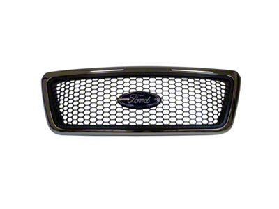 Ford Honeycomb Design Upper Replacement Grille; Chrome (04-08 F-150)
