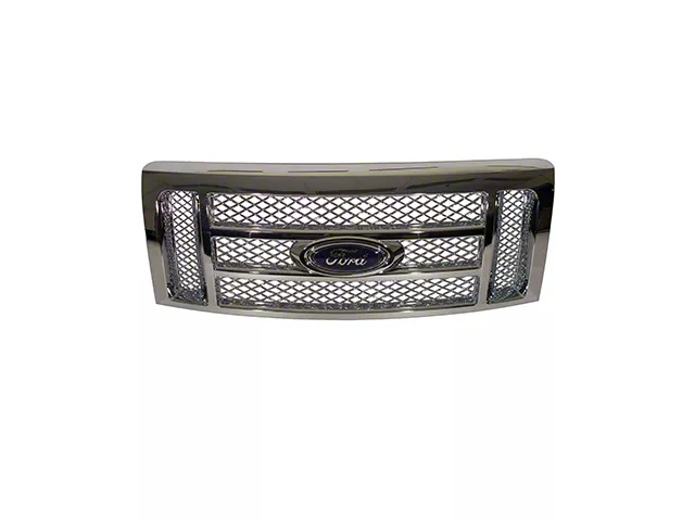 Ford Lariat Upper Replacement Grille; Chrome (09-14 F-150, Excluding Raptor)