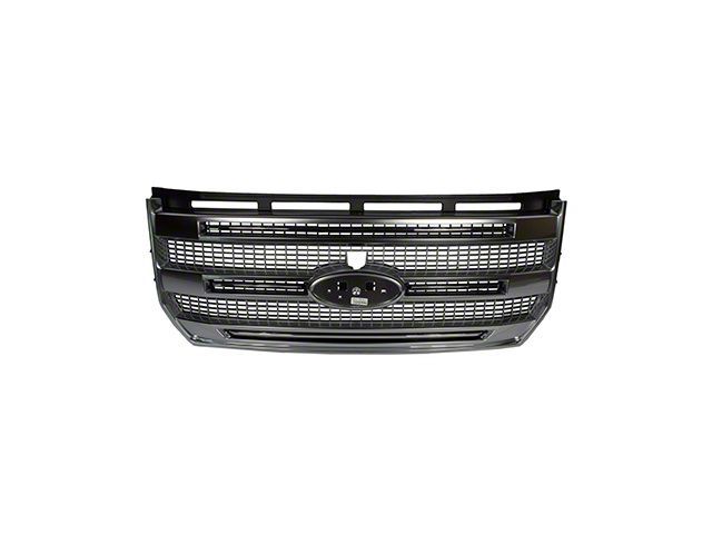 Ford Luxurious Three Bar Style Upper Replacement Grille; Chrome (15-17 F-150 w/ Forward Facing Camera)
