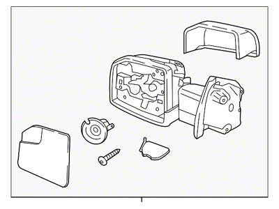 Ford Manual Non-Heated Side Mirror; Driver Side (15-18 F-150)