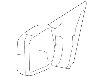 Ford Manual Side Mirror; Driver Side (04-08 F-150)