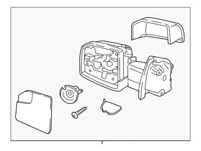 Ford Powered Side Mirror; Black; Passenger Side (18-20 F-150)