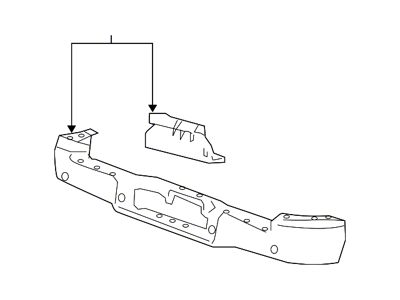 Ford Rear Bumper; Pre-Drilled for Backup Sensors; Chrome (04-09 F-150 Flareside)