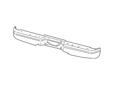 Ford Rear Bumper; Chrome (97-03 F-150 Styleside)