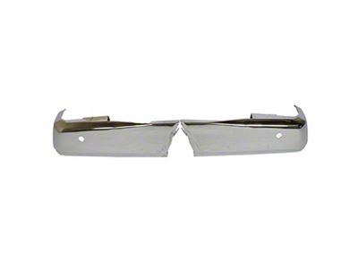 Ford Rear Bumper Corner Covers; Pre-Drilled for Backup Sensors; Chrome (15-20 F-150, Excluding Raptor)