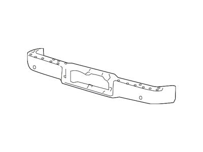 Ford Rear Bumper; Not Pre-Drilled for Backup Sensors; Unpainted (04-05 F-150 Styleside)