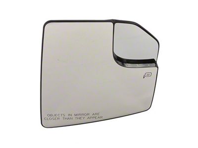 Ford Standard Heated Side Mirror Glass without Blind Spot Detection; Passenger Side (15-20 F-150)