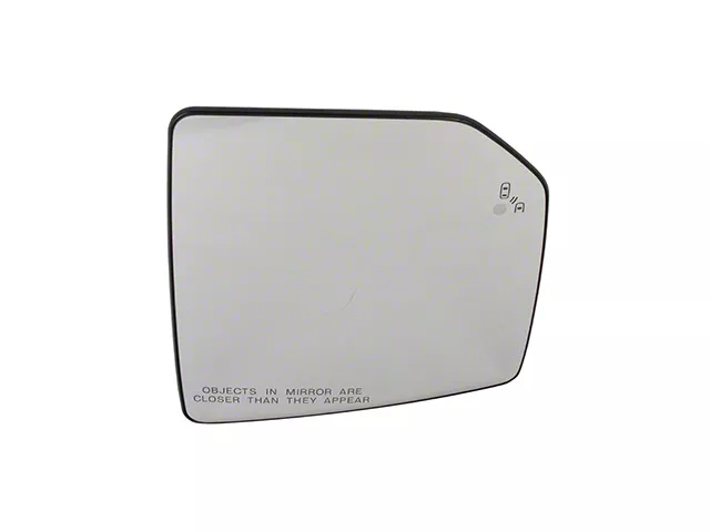 Ford Standard Heated Side Mirror Gloss with Blind Spot Detection; Passenger Side (15-20 F-150)