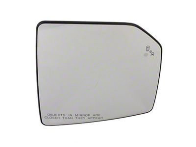Ford Standard Heated Side Mirror Gloss with Blind Spot Detection; Passenger Side (15-20 F-150)