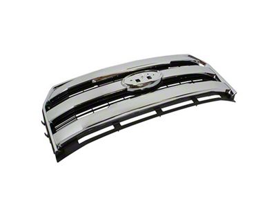 Ford Three Bar Style Upper Replacement Grille; Chrome (15-17 F-150 w/o Forward Facing Camera)