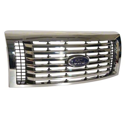 Ford XLT Upper Replacement Grille; Chrome (09-14 F-150, Excluding Raptor)