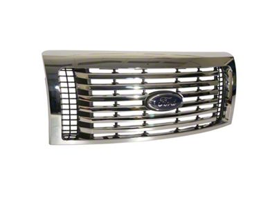 Ford XLT Upper Replacement Grille; Chrome (09-14 F-150, Excluding Raptor)