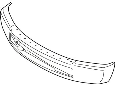 Ford Front Bumper without Fog Light Openings; Argent (17-19 F-350 Super Duty w/ OE Fender Flares)