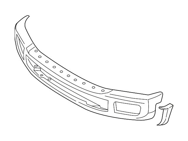 Ford Front Bumper with Fog Light Openings; Unpainted (17-19 F-350 Super Duty w/o OE Fender Flares)