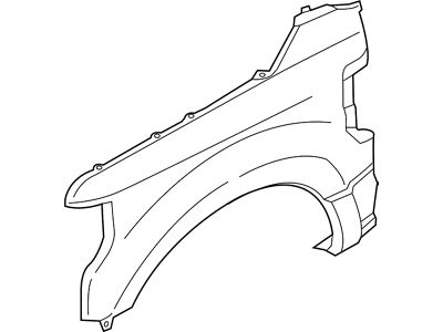 Ford Front Fender without Wheel Opening Molding Holes; Passenger Side (17-19 F-350 Super Duty)
