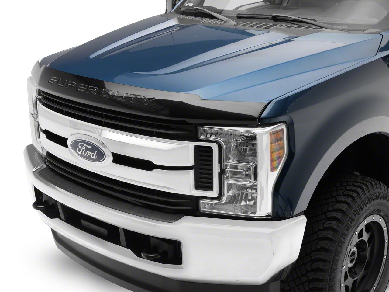 Ford F350 Super Duty Hood Deflector; Black HC3Z16C900C (1722 F350