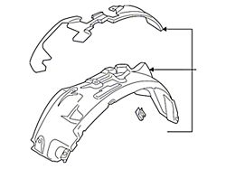 Ford Inner Fender Liner; Passenger Side (17-22 F-350 Super Duty)