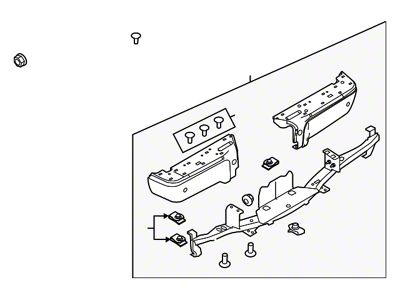 Ford Rear Bumper; Pre-Drilled for Backup Sensors; Chrome (11-16 F-350 Super Duty)