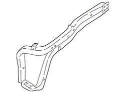 Ford Upper Side Radiator Support Rail; Driver Side (17-22 F-350 Super Duty)