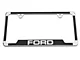 Ford License Plate Frame; Carbon Fiber Vinyl Insert (Universal; Some Adaptation May Be Required)