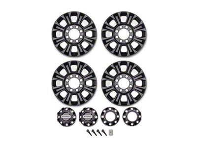 Ford Performance Tremor Matte Black 8-Lug 4-Wheel Kit; 18x8; 40mm Offset (08-10 F-250 Super Duty)