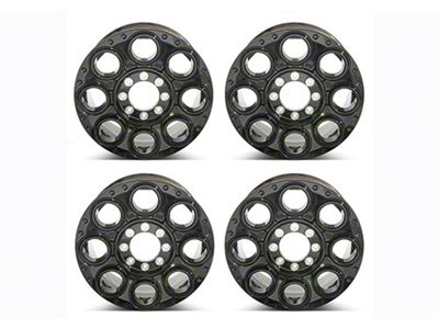 Ford Performance Caliber Gloss Black 8-Lug 4-Wheel Kit with TPMS Sensors; 20x8; 40mm Offset (17-22 F-250 Super Duty)