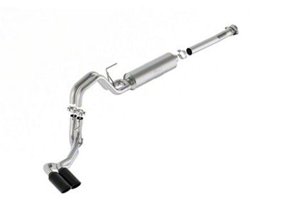 Ford Performance Sport Dual Exhaust System with Black Chrome Tips; Same Side Exit (21-24 2.7L EcoBoost F-150)