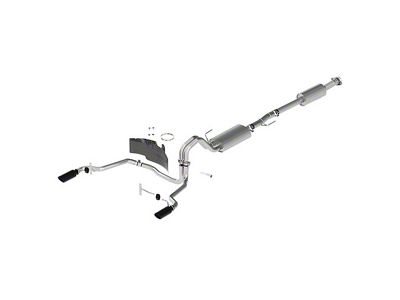 Ford Performance Touring Dual Exhaust System with Black Chrome Tips; Rear Exit (21-24 2.7L EcoBoost F-150)