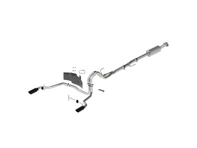 Ford Performance Extreme Dual Exhaust System with Black Chrome Tips; Rear Exit (21-25 3.5L EcoBoost F-150, Excluding Raptor & Tremor)