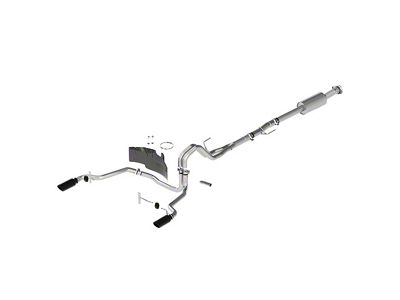 Ford Performance Extreme Dual Exhaust System with Black Chrome Tips; Rear Exit (21-24 3.5L EcoBoost F-150, Excluding Raptor & Tremor)