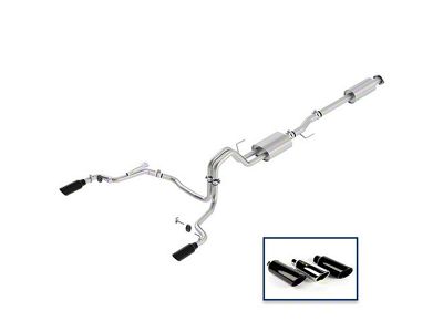 Ford Performance Sport Dual Exhaust System with Black Chrome Tips; Rear Exit (15-20 5.0L F-150)