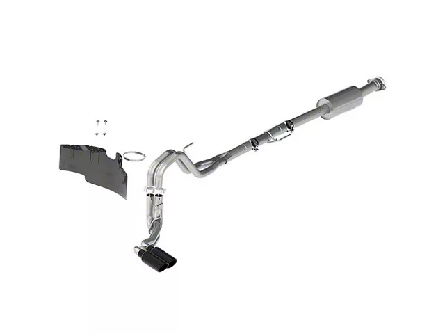 Ford Performance Extreme Dual Exhaust System with Black Chrome Tips; Same Side Exit (21-24 2.7L EcoBoost F-150)