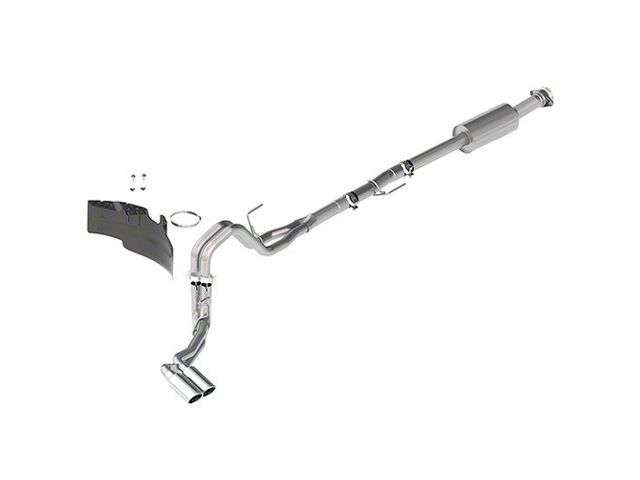 Ford Performance Extreme Dual Exhaust System with Chrome Tips; Same Side Exit (21-24 2.7L EcoBoost F-150)