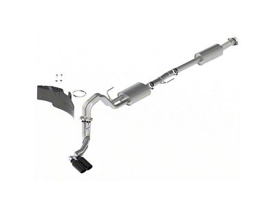 Ford Performance Sport Dual Exhaust System with Black Chrome Tips; Same Side Exit (21-25 5.0L F-150, Excluding Tremor)