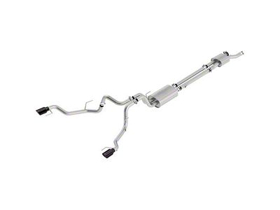 Ford Performance Sport Dual Exhaust System with Black Chrome Tips; Rear Exit (17-20 F-150 Raptor SuperCrew)