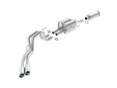 Ford Performance Touring Dual Exhaust System with Chrome Tips; Same Side Exit (11-14 F-150 Raptor)