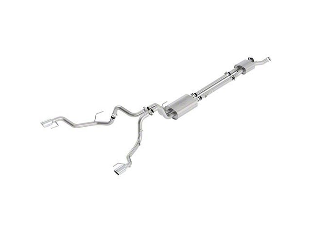 Ford Performance Touring Dual Exhaust System with Chrome Tips; Rear Exit (17-20 F-150 Raptor SuperCrew)