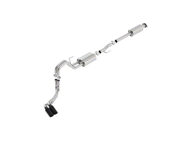Ford Performance Sport Dual Exhaust System with Black Chrome Tips; Same Side Exit (15-20 3.5L EcoBoost F-150, Excluding Raptor & 19-20 F-150 Limited)