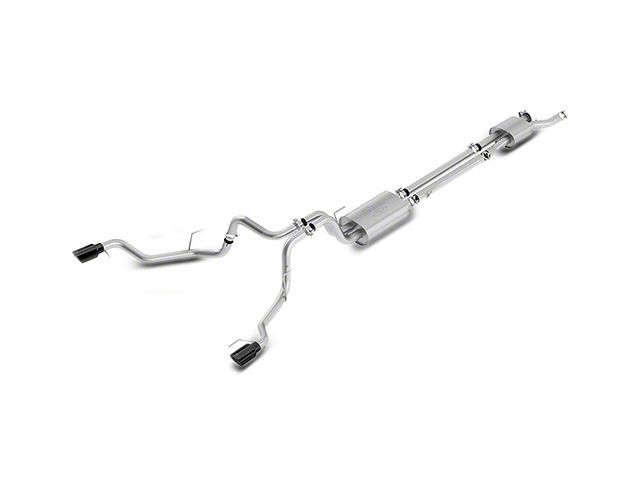 Ford Performance Sport Dual Exhaust System with Black Chrome Tips; Rear Exit (17-20 F-150 Raptor)