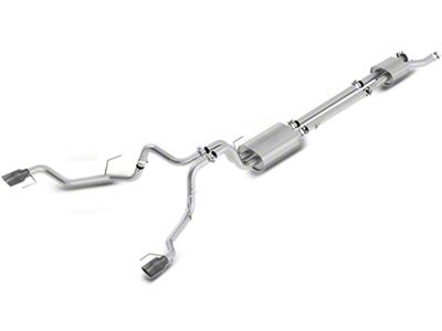 Ford Performance Sport Dual Exhaust System with Carbon Fiber Tips; Rear Exit (17-20 F-150 Raptor)