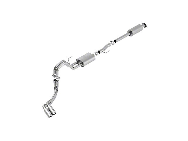 Ford Performance Sport Dual Exhaust System with Chrome Tips; Same Side Exit (15-20 2.7L EcoBoost F-150)