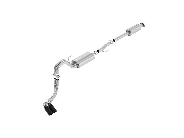Ford Performance Touring Dual Exhaust System with Black Chrome Tips; Same Side Exit (15-20 3.5L EcoBoost F-150, Excluding Raptor & 19-20 F-150 Limited)