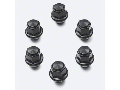 Ford Performance Black Lug Nut Kit; 14mm x 1.50; Set of 6 (15-25 F-150)