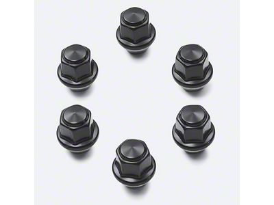 Ford Performance Black Lug Nut Kit; 14mm x 1.50; Set of 6 (15-24 F-150)