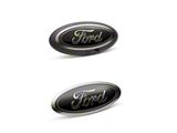 Ford Racing Grille and Tailgate Emblems; Black (18-20 F-150 w/ Forward Facing Camera)